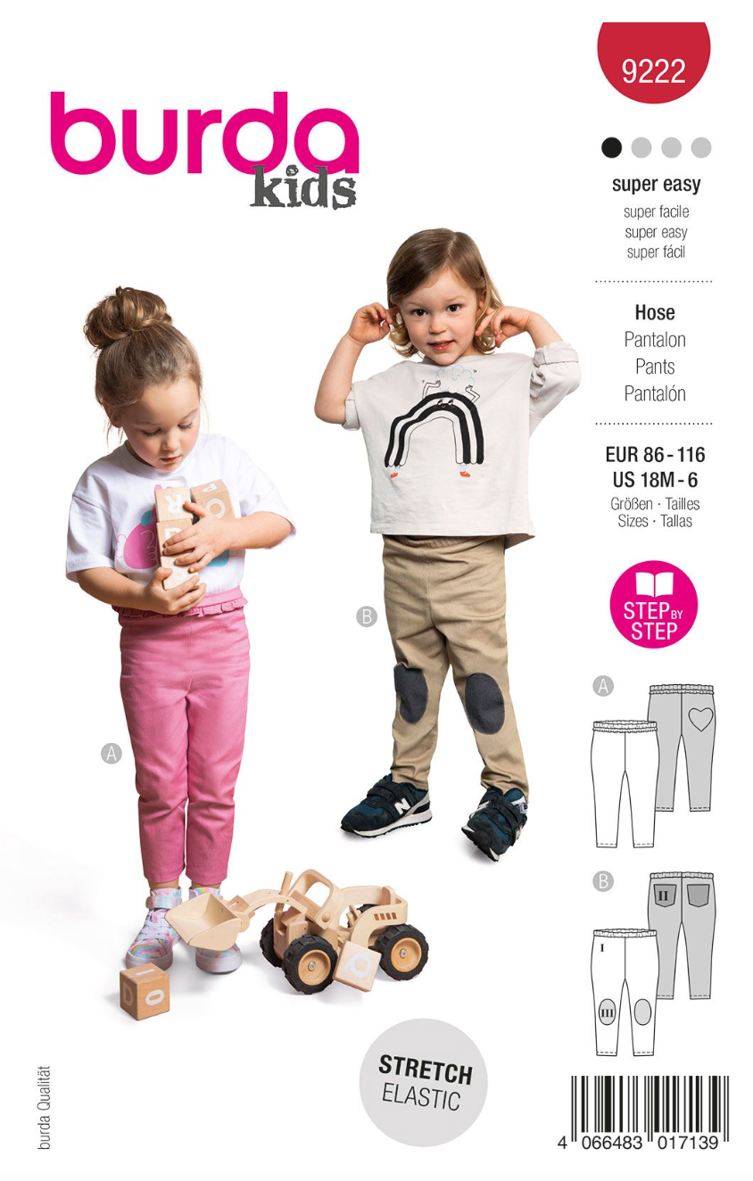 Burda patroon 9222 Kids broek