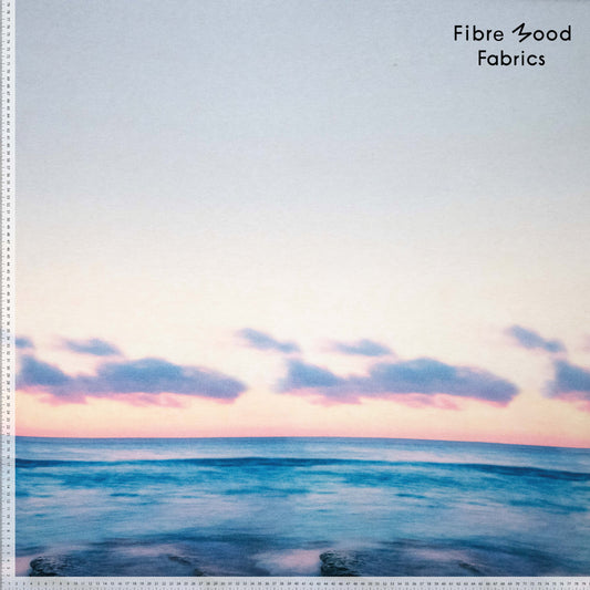 Fibre Mood jersey wolkenprint viscose en wol